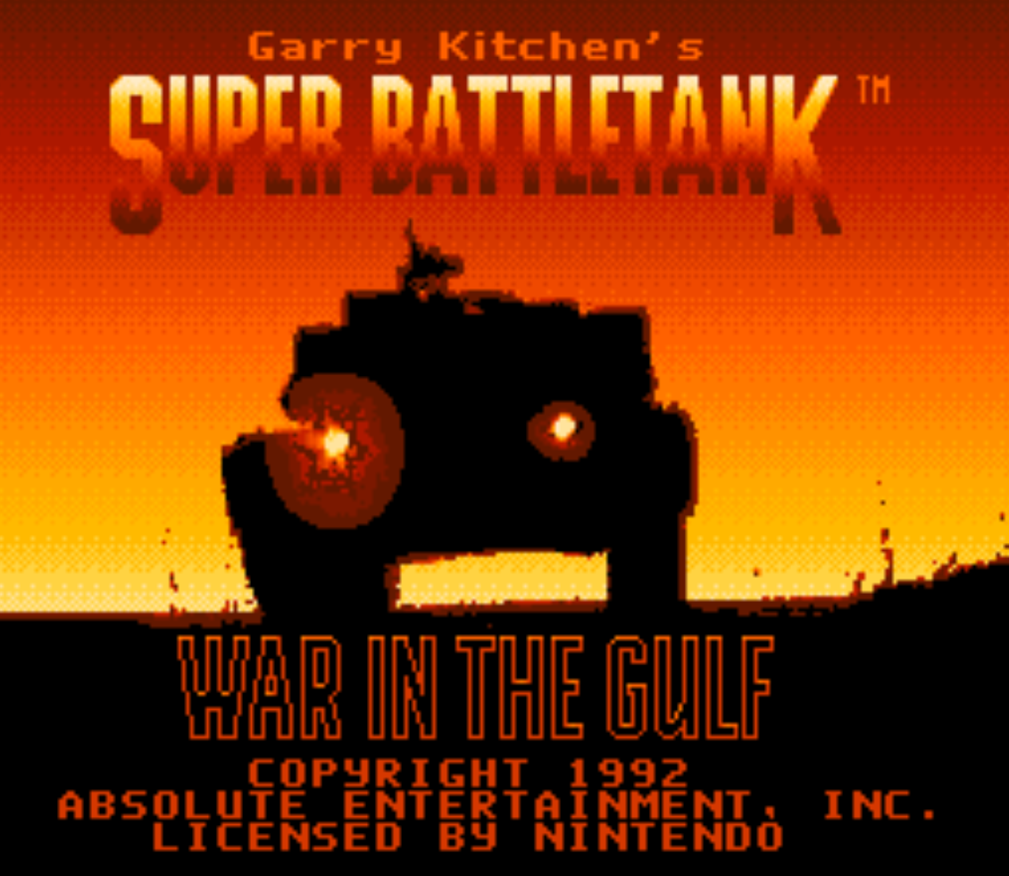 Super Battletank War in the Gulf TItle Screen